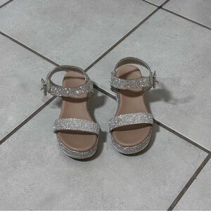 Link‎ Girls Kids Rhinestone Wedge Sandals size 13.